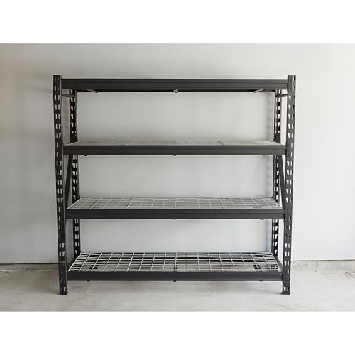 4-Tier Industrial Steel Shelving Unit, 8,000-Pound Load Capacity, 77" W x 24" D x 72" H G34466