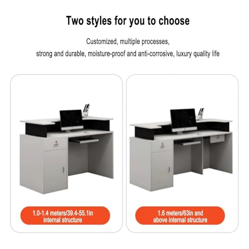 Lockable Wooden Reception Desk with Led Light G435803