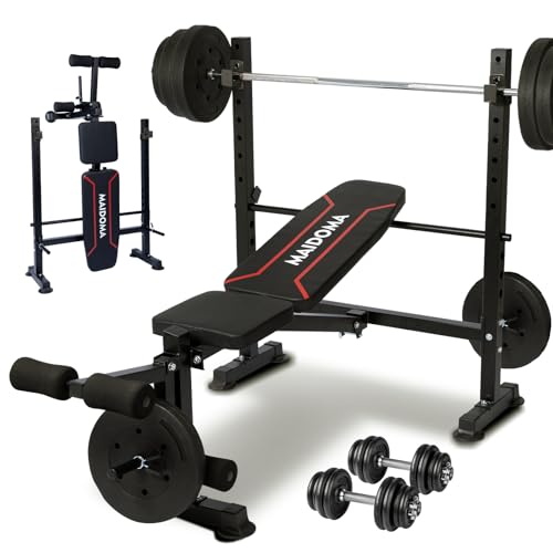 Adjustable Incline Decline Flat Weight Bench with Leg Extension & Curl A822987