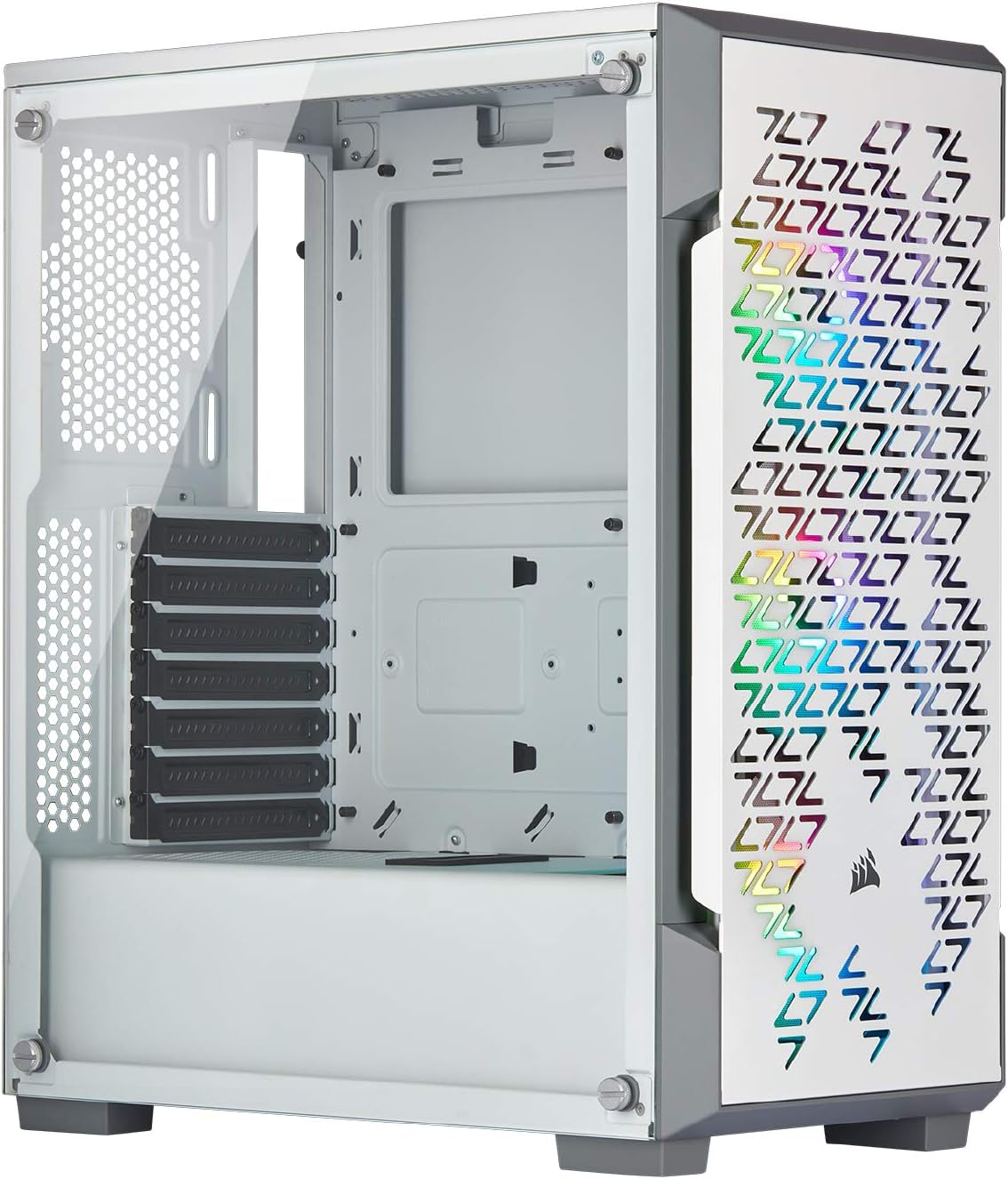 Black Tempered Glass Mid-Tower Smart Case X7411