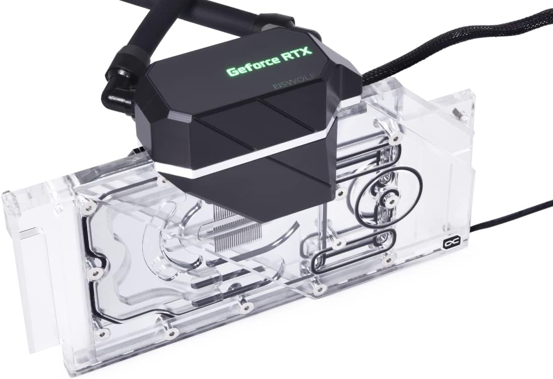 360mm AIO GPU Cooler with Backplate, Digital RGB, Nickel/Plexi H844823
