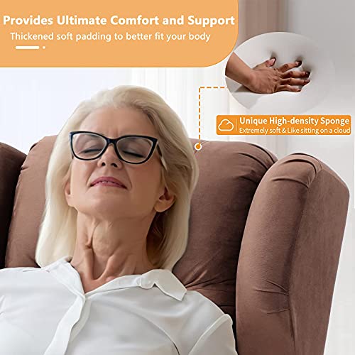 Overstuffed Power Lift Recliner Chair with Massage and Heating M385
