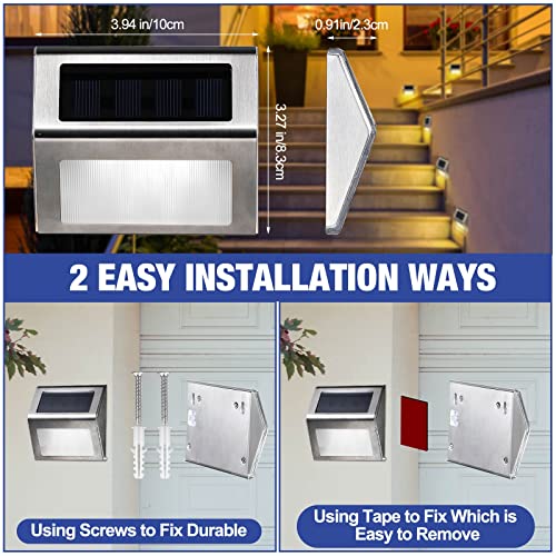 48 Pack Solar Step Lights Cool White Q617