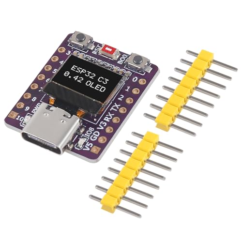 3PCS ESP32-C3 OLED Development Board with 0.42 Inch OLED Module Ceramic Antenna WiFi Bluetooth Q101