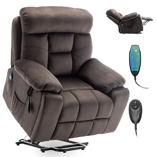 Power Lift Recliner with Massage and Heat, Dual Motor, 2 Remote Controls T7311