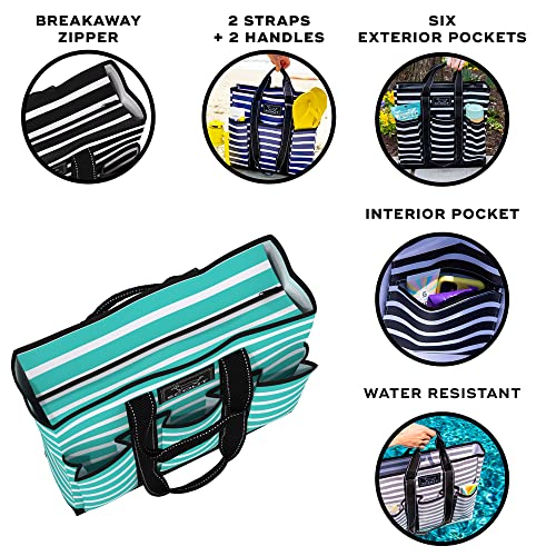 Large Work Tote Bag with 6 Exterior Pockets K6181