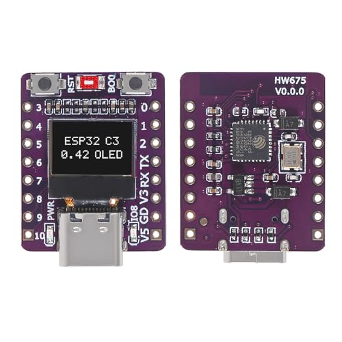 3PCS ESP32-C3 OLED Development Board with 0.42 Inch OLED Module Ceramic Antenna WiFi Bluetooth Q101