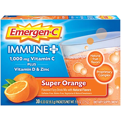 1000mg Vitamin C Powder with Vitamin D, Zinc, Antioxidants and Electrolytes, Super Orange Flavor - 30 Count N2934