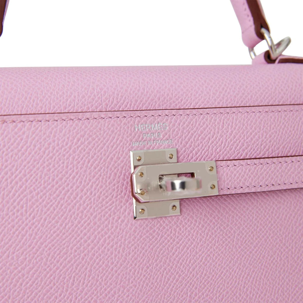 Mauve Sylvestre Epsom Palladium Hardware Kelly Sellier 25 K275