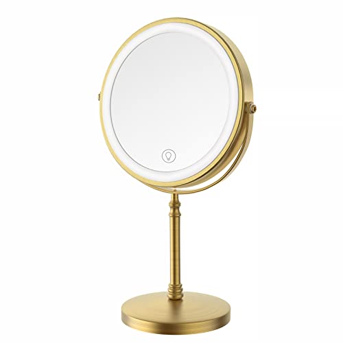 3000 mAh Rechargeable Double Sided Magnifying Vanity Mirror with 3 Colors Y2520