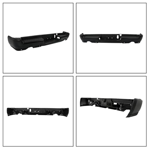 Black Steel Rear Step Bumper Assembly with Dual Exhaust F484960