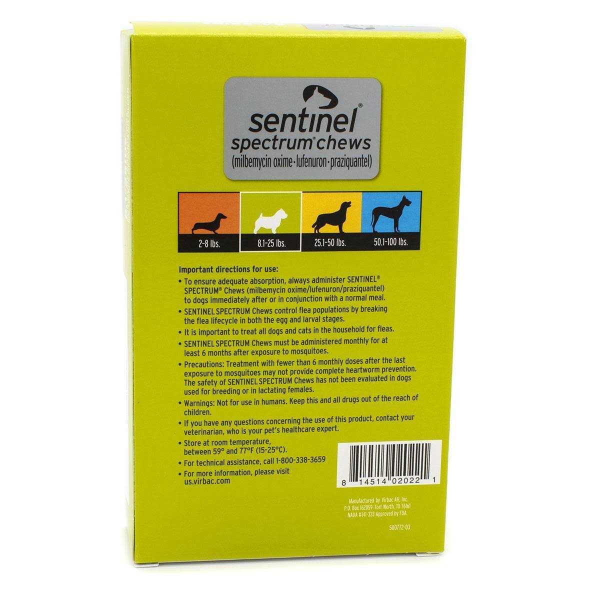 Sentinel Spectrum for Dogs X893386