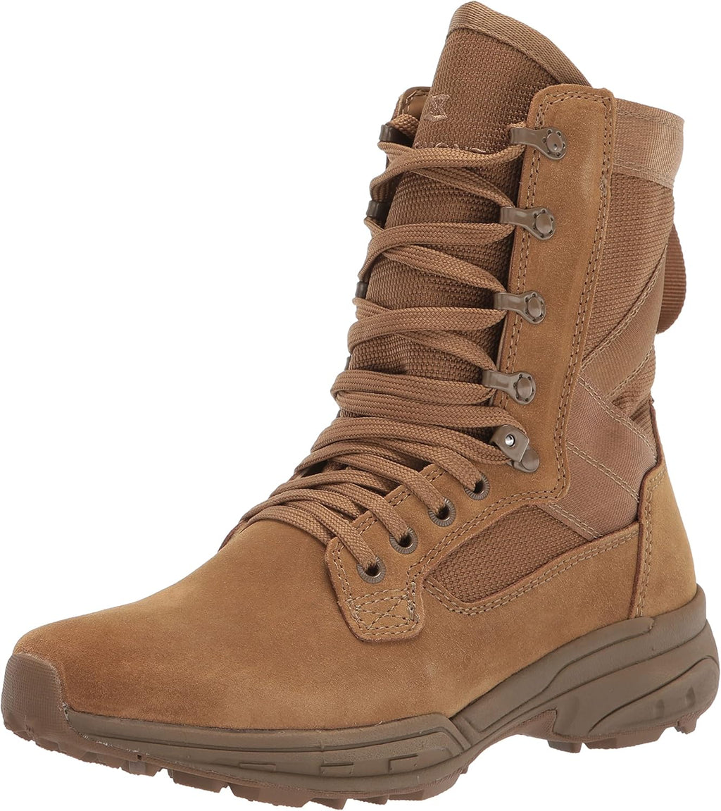 Coyote Suede Leather Combat Boots, Size 14.5 Wide I9459