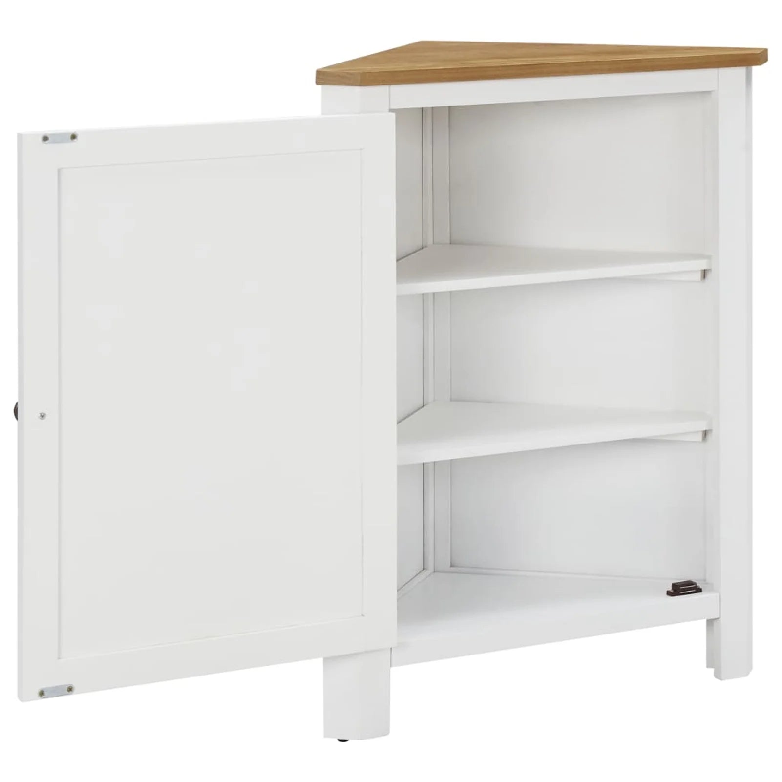 Solid Oak Wood Corner Cabinet 23.2"x17.7"x31.5" U118
