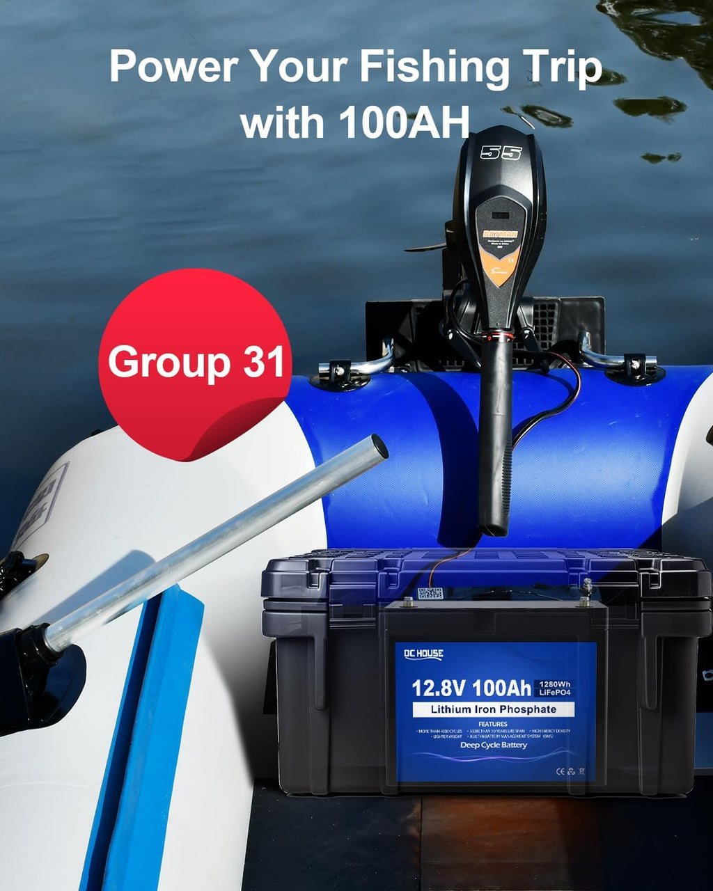 12V 100AH LiFePO4 Lithium Battery with 100A BMS N889209