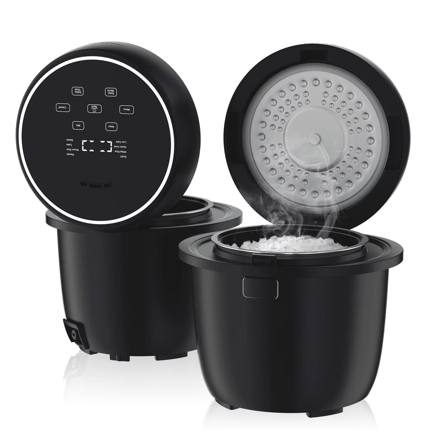 Black 3 Cup Rice Cooker with Steamer Z213