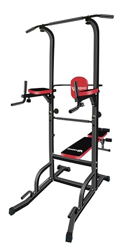 Adjustable Power Tower with Bench Pull Up Bar Dip Station M7647
