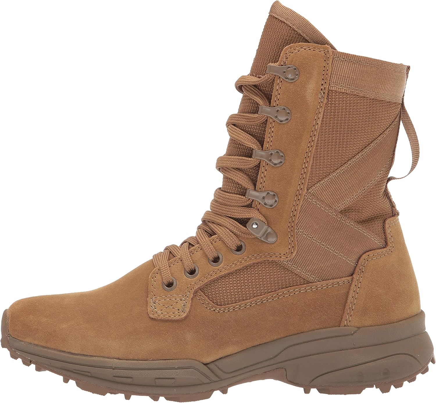 Coyote Suede Leather Combat Boots, Size 14.5 Wide I9459