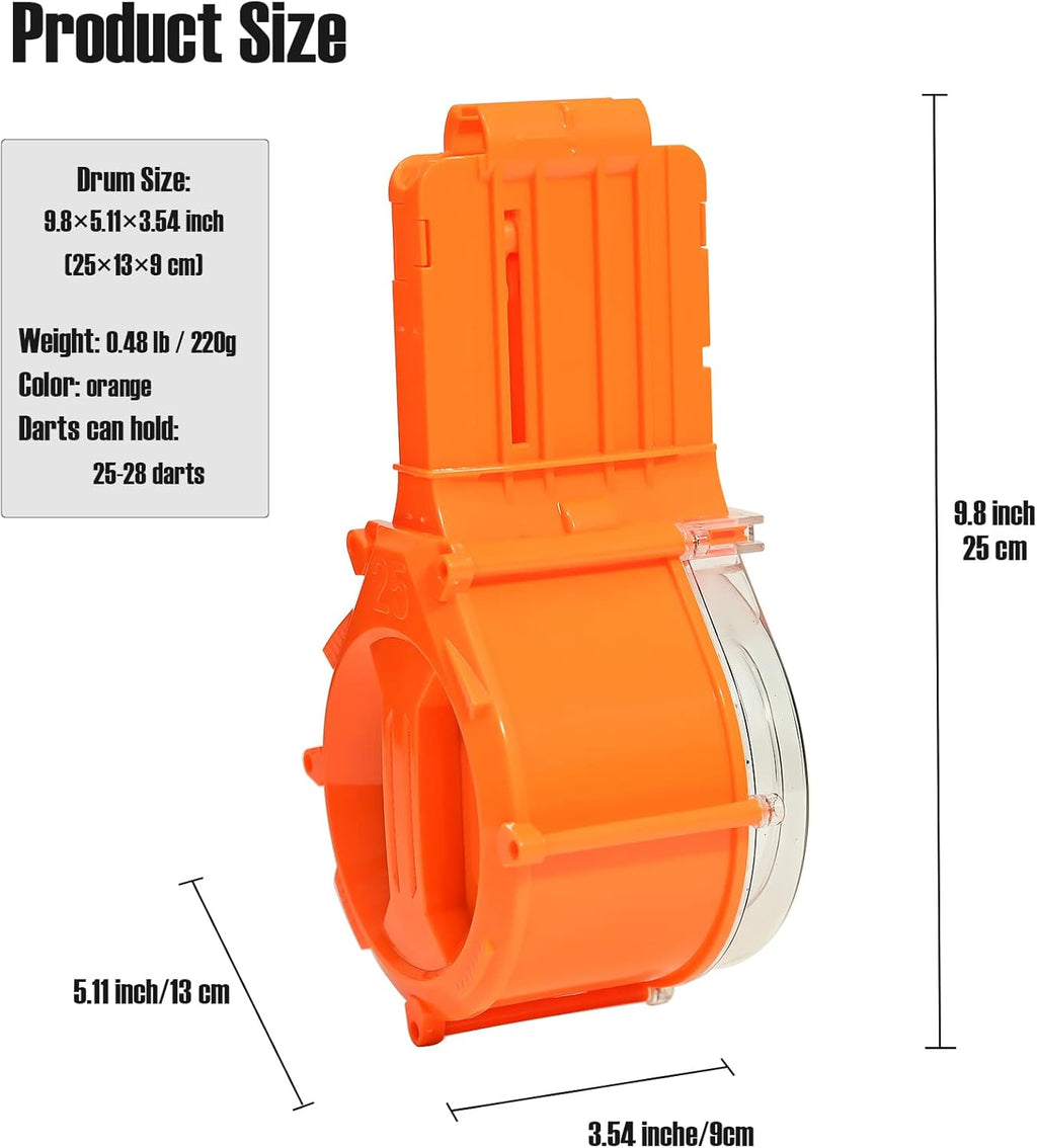 25-Dart Drum Magazine for Nerf Blasters M6119