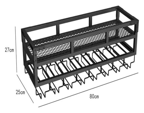 2-Layer Wall Mounted Wine Rack with LED Light U36848