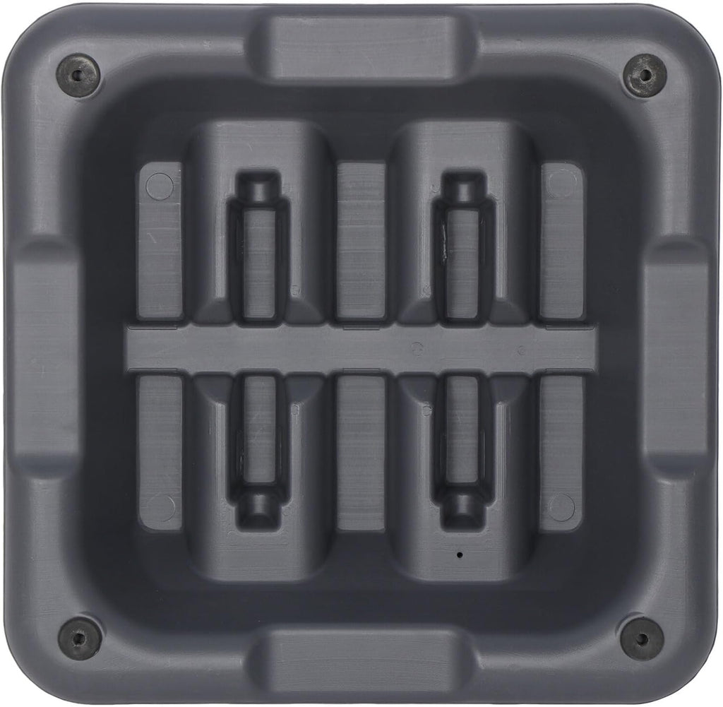 16"" x 16"" Adjustable Height Stepper Square Workout Platform with 4 Risers, Grey&Black X52151