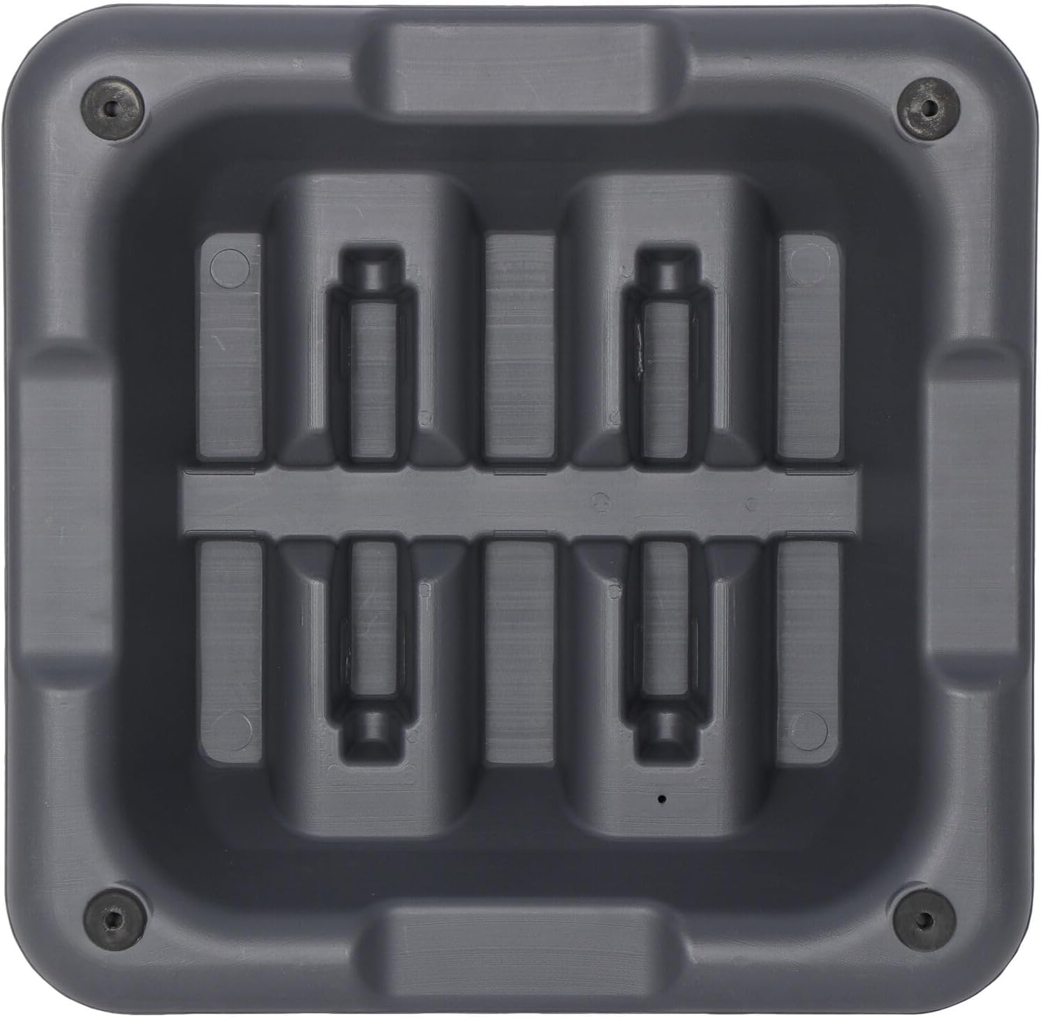 16"" x 16"" Adjustable Height Stepper Square Workout Platform with 4 Risers, Grey&Black X52151