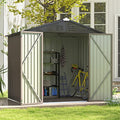 3 x 3 FT Grey Outdoor Storage Shed with Sloping Roof and Single Lockable Door O160391