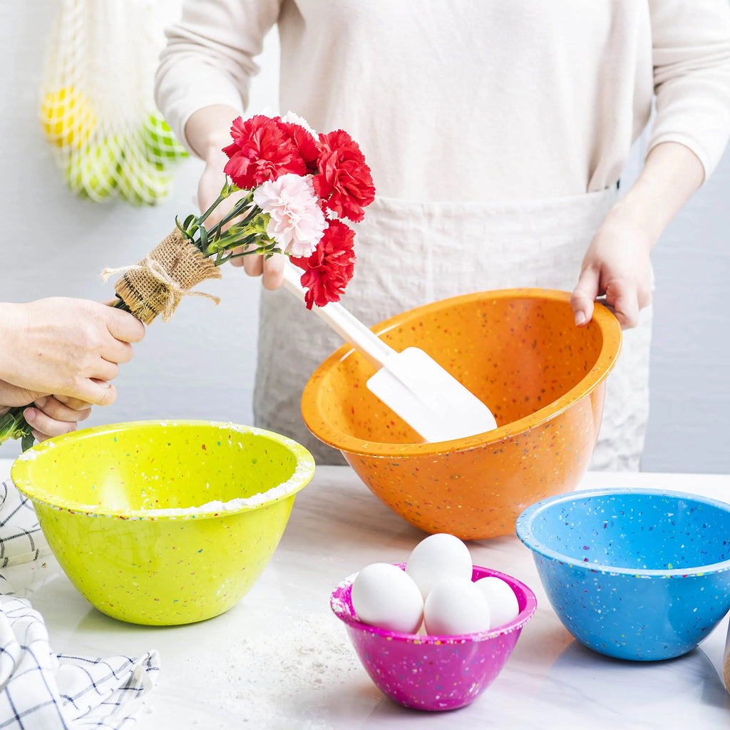 4 Piece Melamine Mixing Bowls in Orange, Kiwi, Turquoise, Magenta R398523