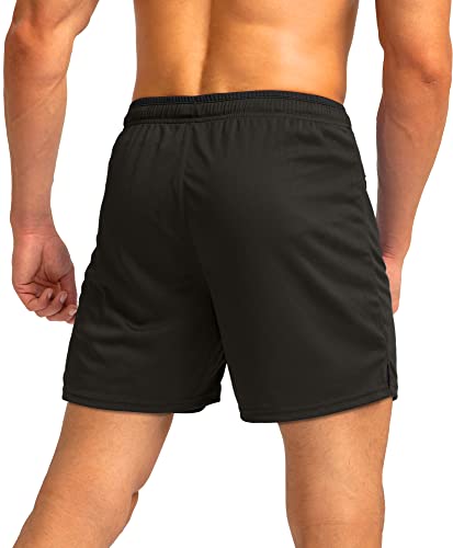 Men's Running Shorts with Zipper Pockets Quick Dry 5" Shorts T1359