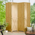 4 Panel 66.9 Inch Wood Room Divider M314770