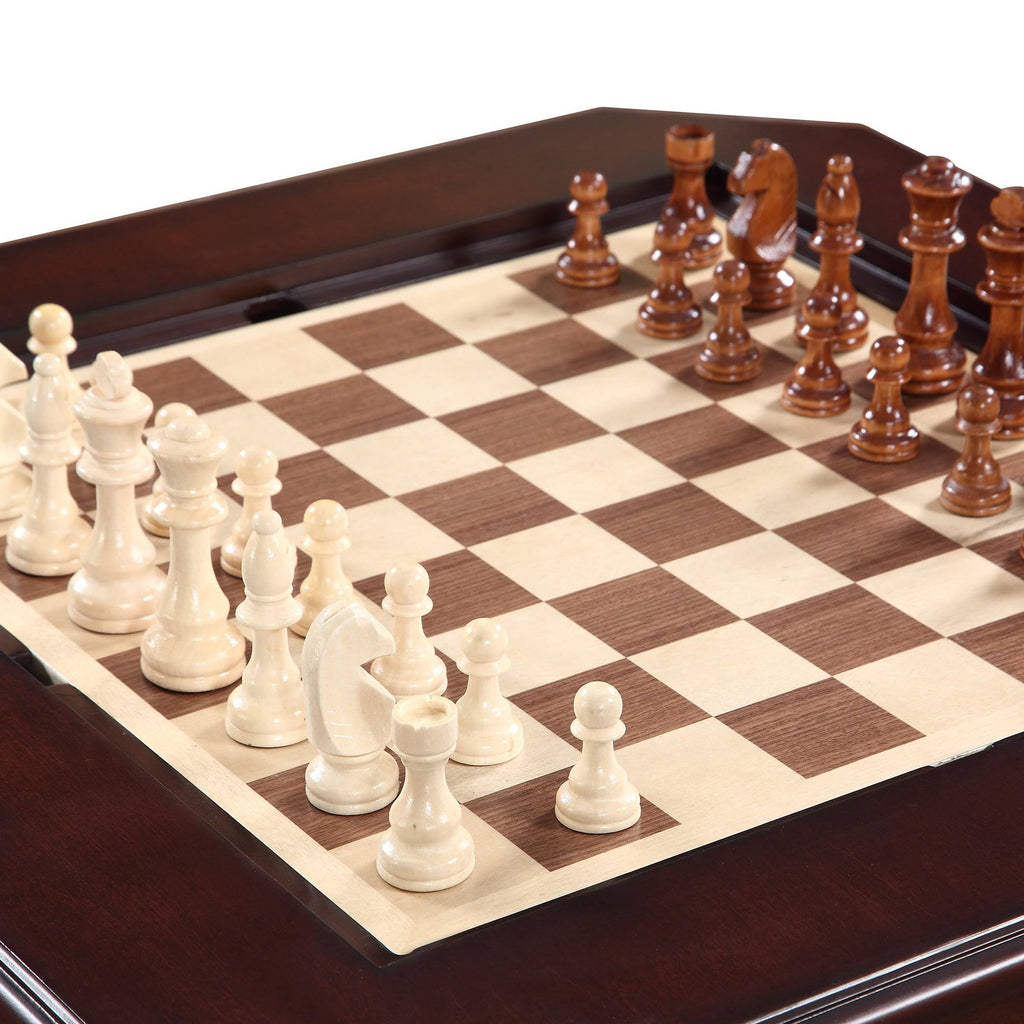 Mahogany Pedestal Game Table and Chairs Set K6079