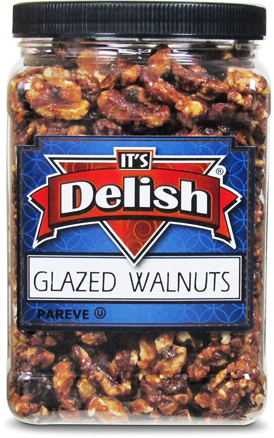30 Oz Jumbo Reusable Container Jar Glazed Walnuts L351
