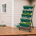 Green Vertical Garden Planter with 5 Boxes and Wheels Y831244