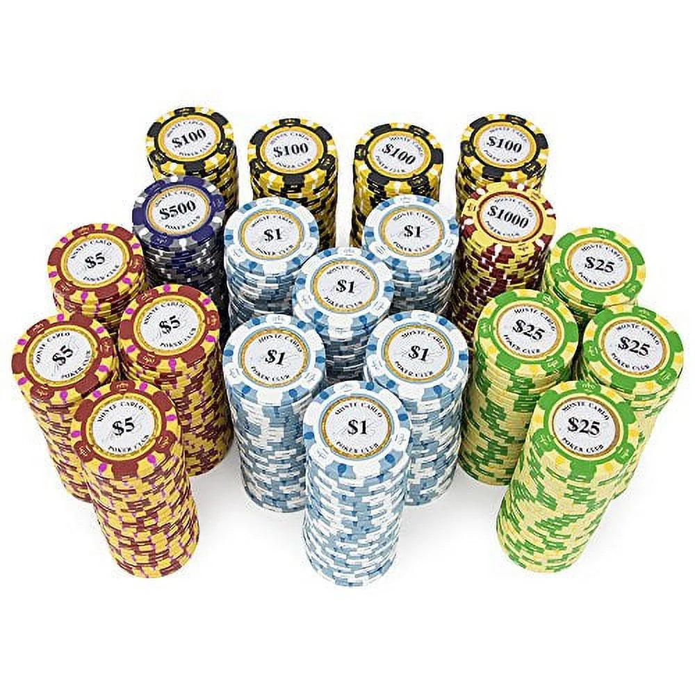 500ct. 14g Poker Chip Set in Aluminum Metal Carry Case U172790