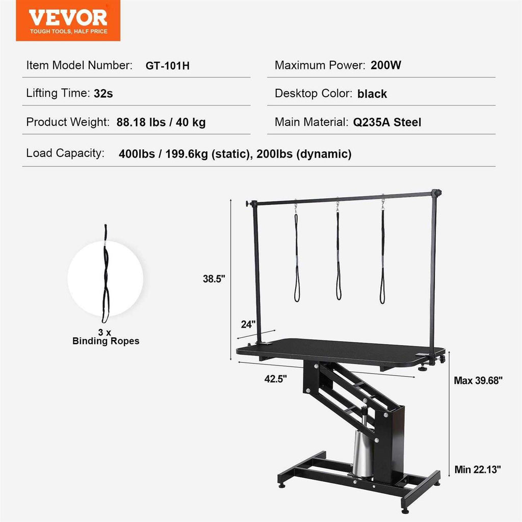 43 Hydraulic Pet Grooming Table Heavy Duty Dog Grooming Arm C16309
