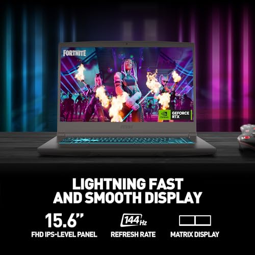 15.6" 144Hz FHD Gaming Laptop Ryzen 7 NVIDIA Geforce RTX 4050 16GB DDR5 512GB NVMe SSD Win 11 Black Q14007
