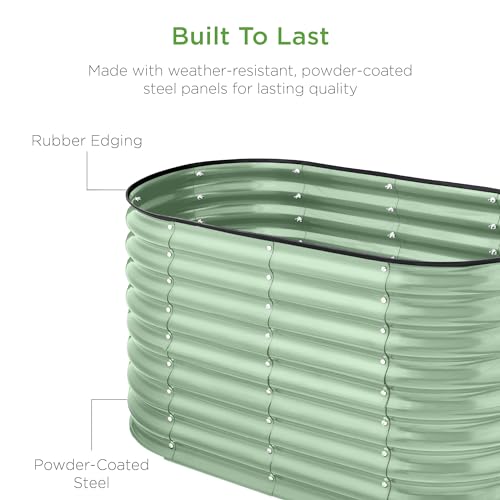 8x2x2ft Metal Raised Garden Bed, Charcoal V2175