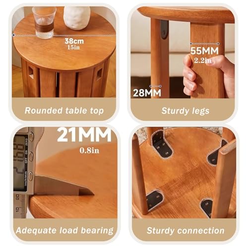Stackable Stools Set of 4 Wood W342