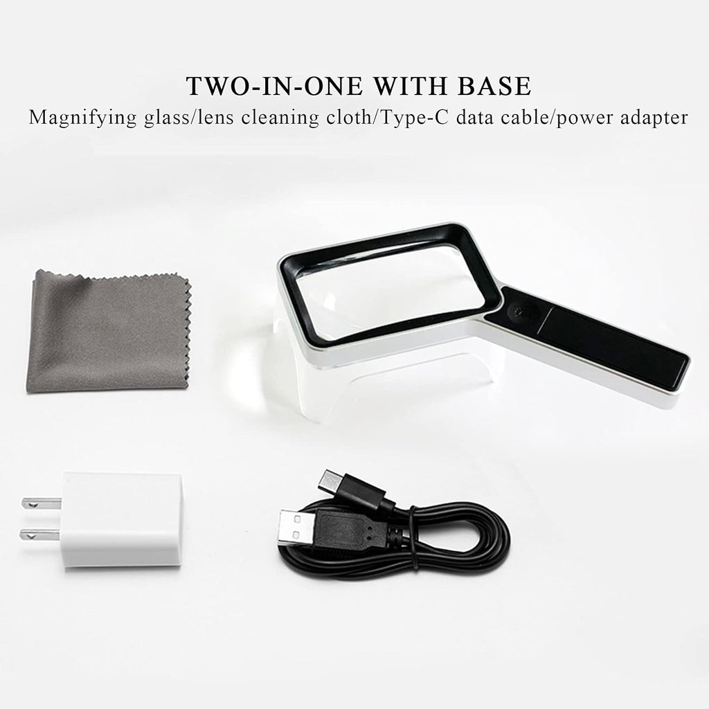 30X 6 LED Magnifying Glass with Light and Stand E14693