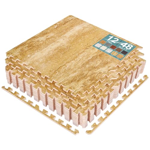 Wood Grain EVA Interlocking Floor Mats with Borders M181403