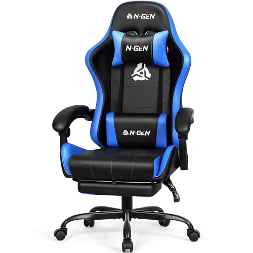 Black Ergonomic High Back Gaming Chair with Footrest W178