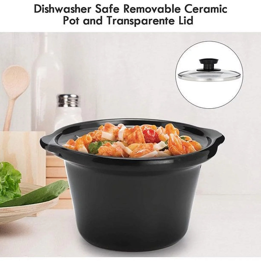 2.5QT Dual Pot Slow Cooker With Adjustable Temp Stainless Steel Removable Pots R56105