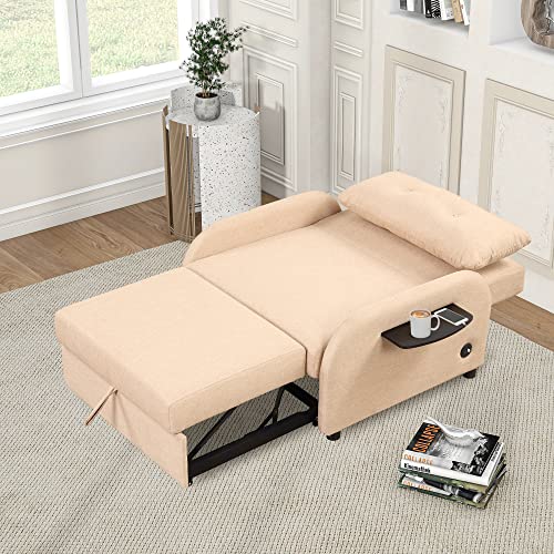 Teal 3-in-1 Single Sofa Bed Sleeper Chair Y257