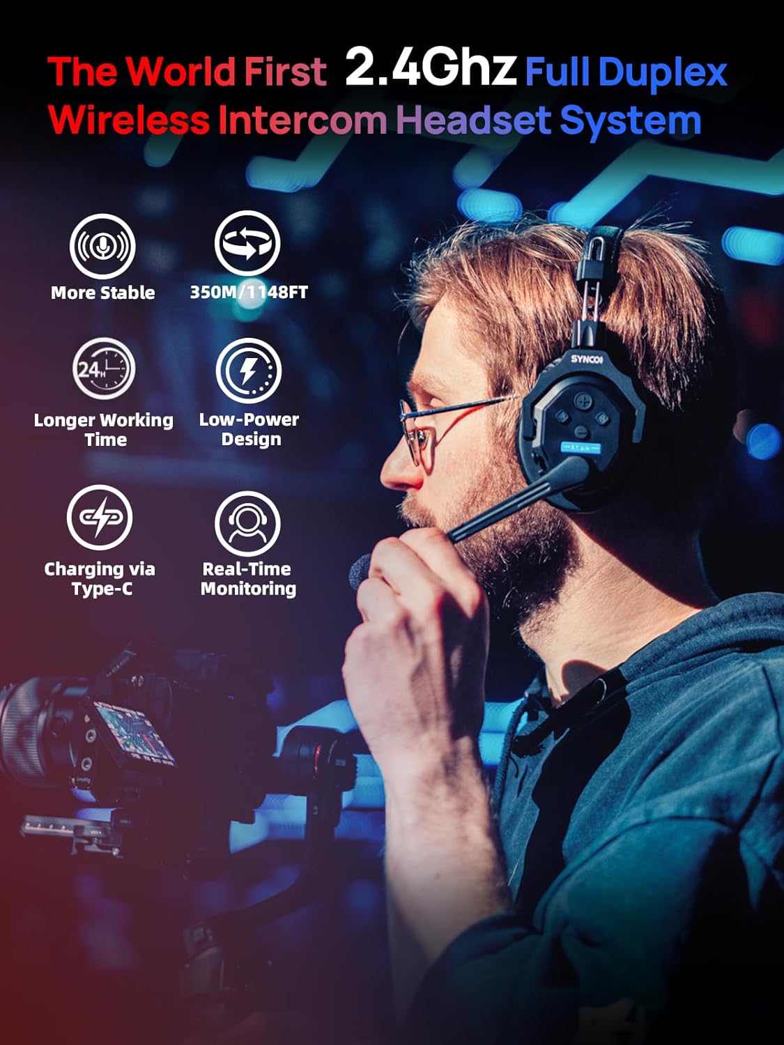 2.4GHz Full Duplex Wireless Headset V283