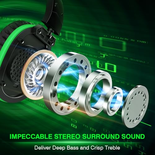 Wireless Gaming Headset with Noise Canceling Microphone, 50H Battery U41562