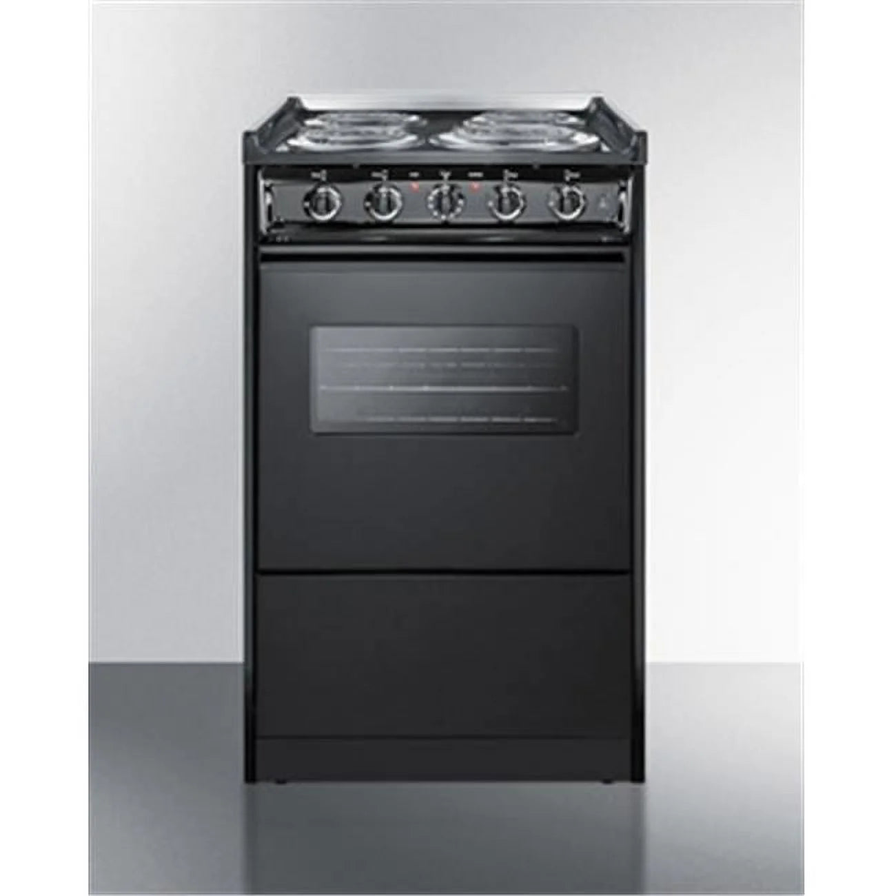 Black Coil Top Electric Range with Oven Window D772
