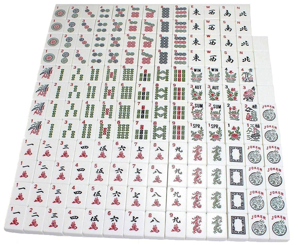Violet Red 166 Tiles American Mahjong Set with Soft Bag B49490