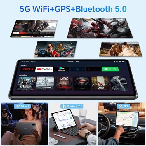 Blue 10 inch Android Tablet with 4GB RAM 64GB ROM R779