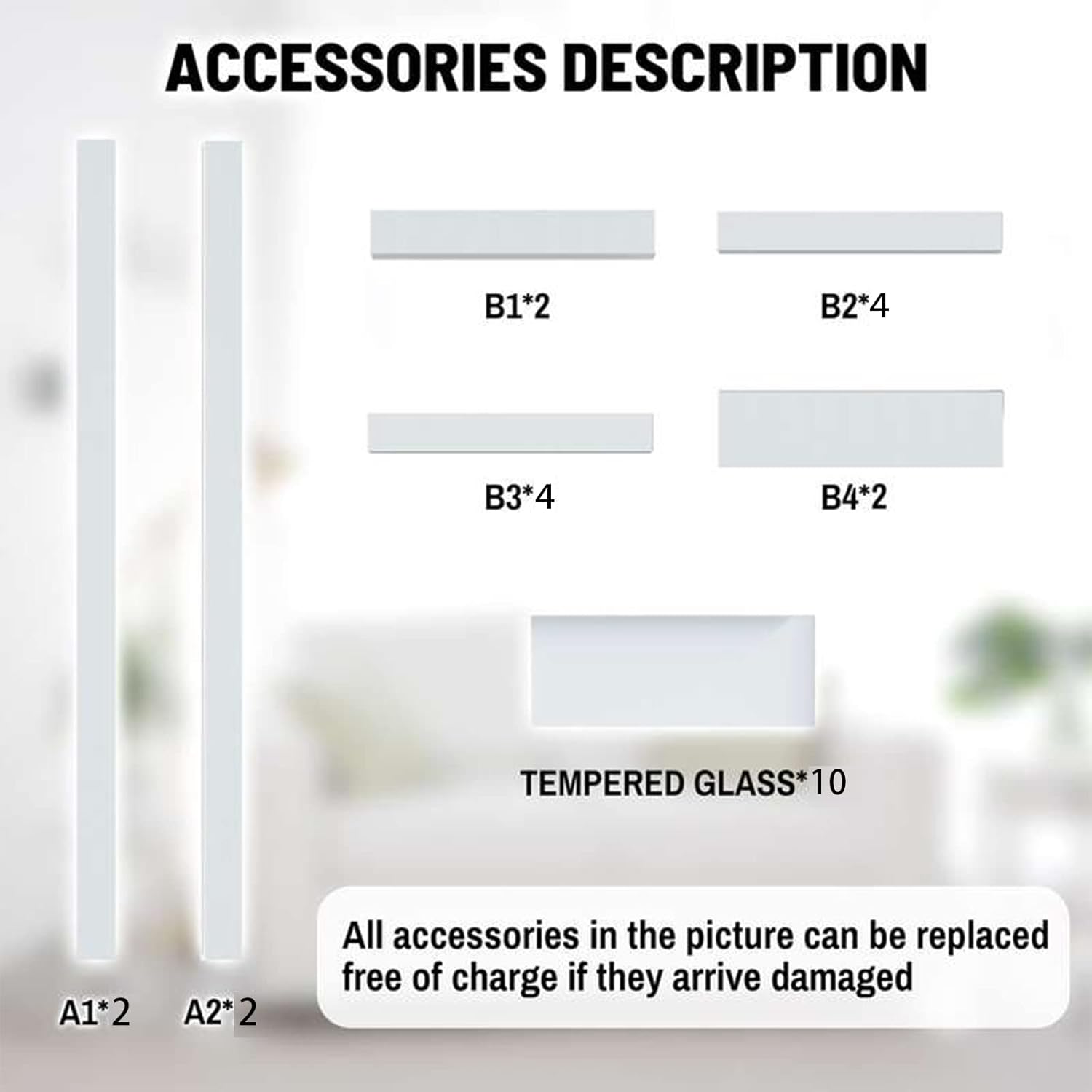 36''x84'' Frosted Glass Barn Door x 2 K907