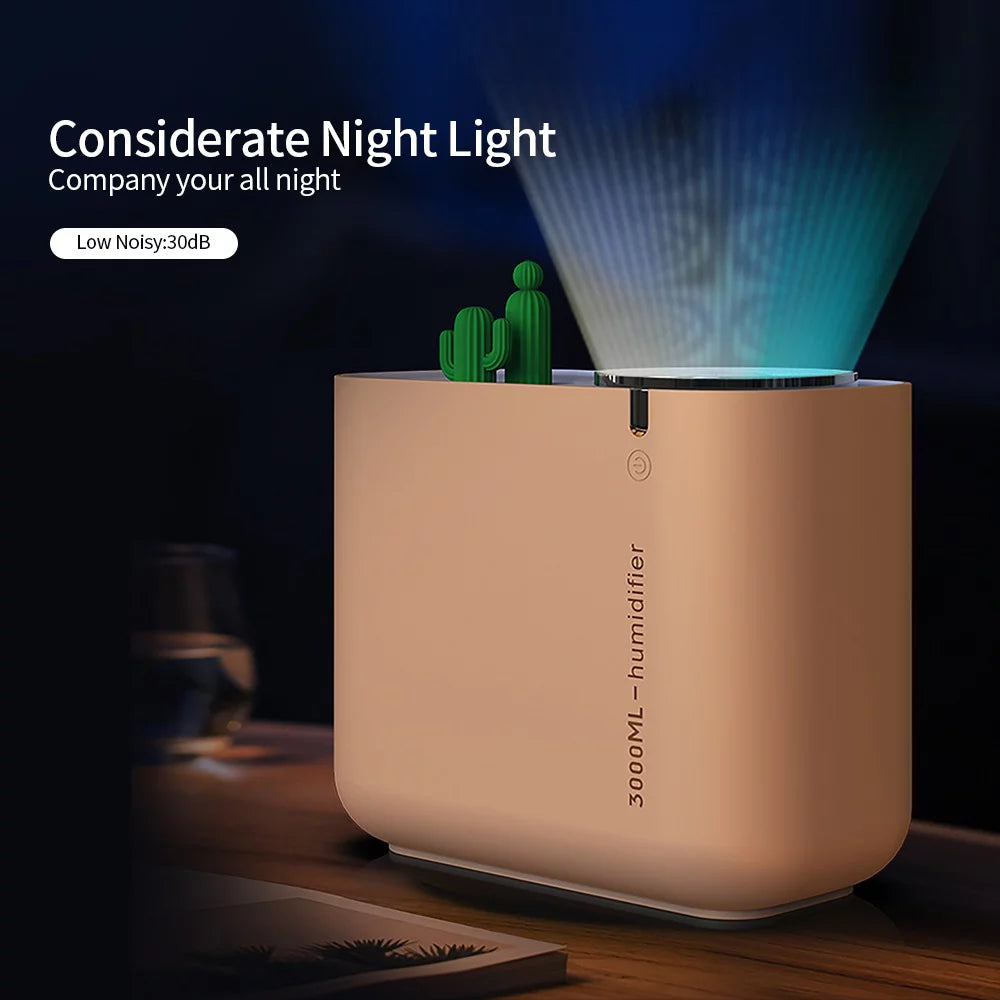 Orange Ultrasonic Humidifier 3L Water Tank D8892
